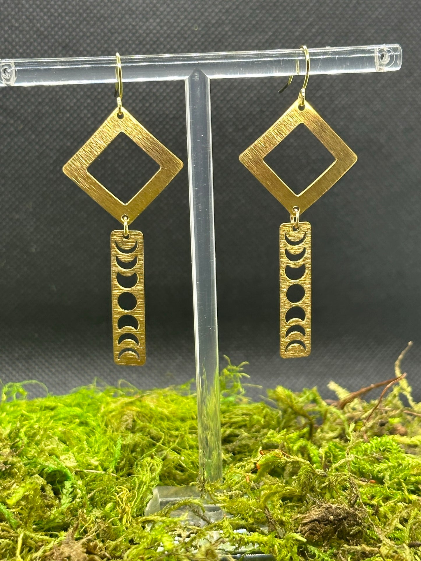 Brass Geometric with Moon Phase