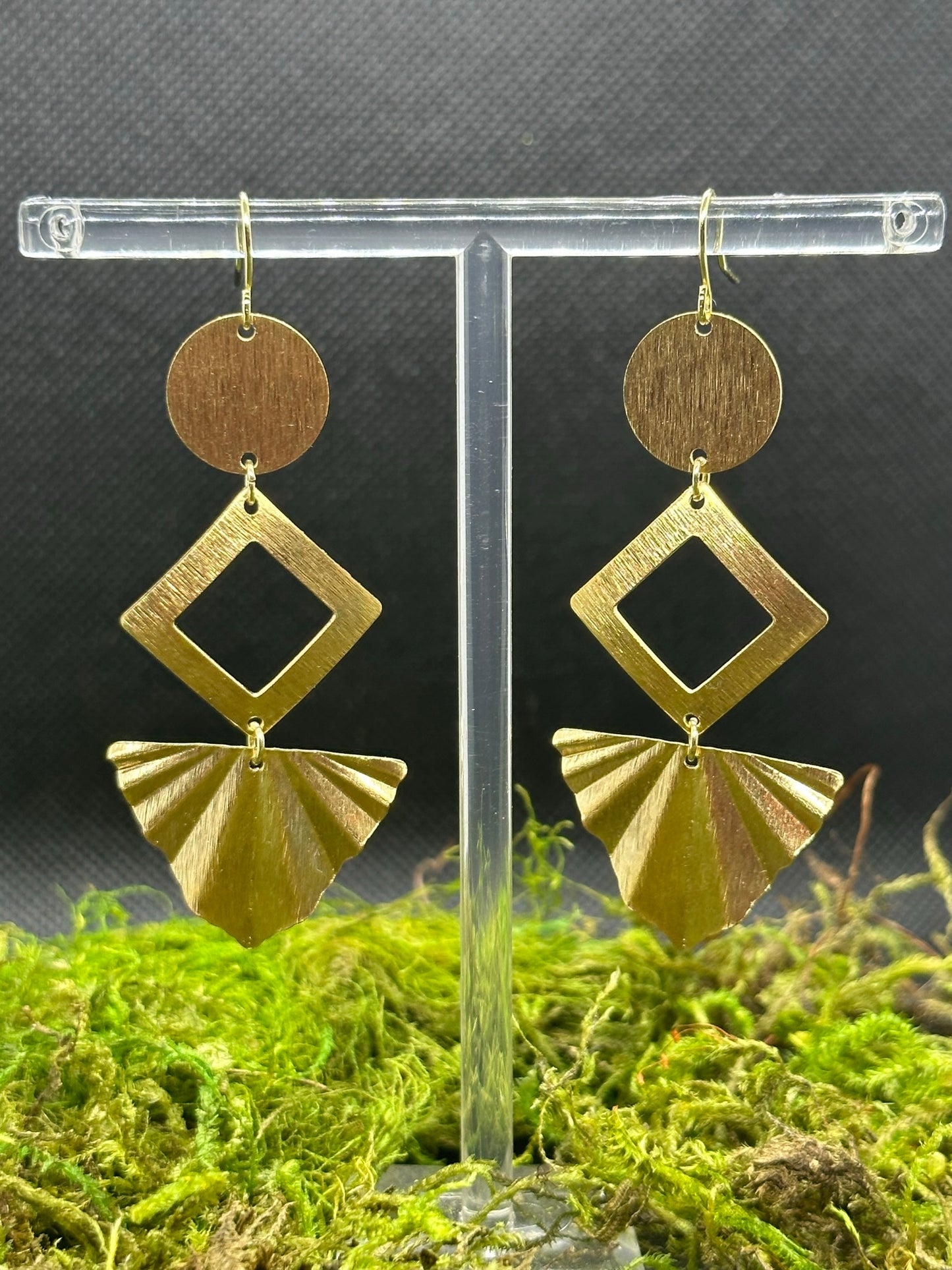 Brass Circles & Diamonds with Fans