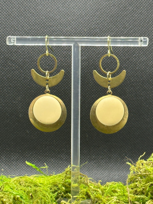 Brass Circles with Half Moons